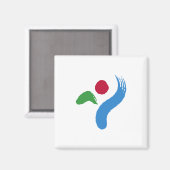 Vlag van Seoul (Zuid-Korea) Magneet (Voorkant / Achterkant)