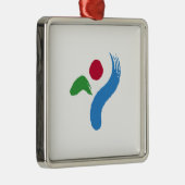 Vlag van Seoul (Zuid-Korea) Metalen Ornament (Rechts)