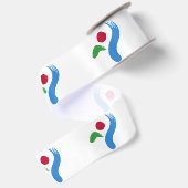 Vlag van Seoul (Zuid-Korea) Satijnen Lint (Achterkant)