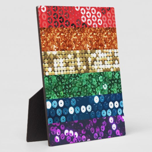 vlag van sequin pride fotoplaat (Zijkant)