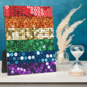 vlag van sequin pride fotoplaat (Zijkant)