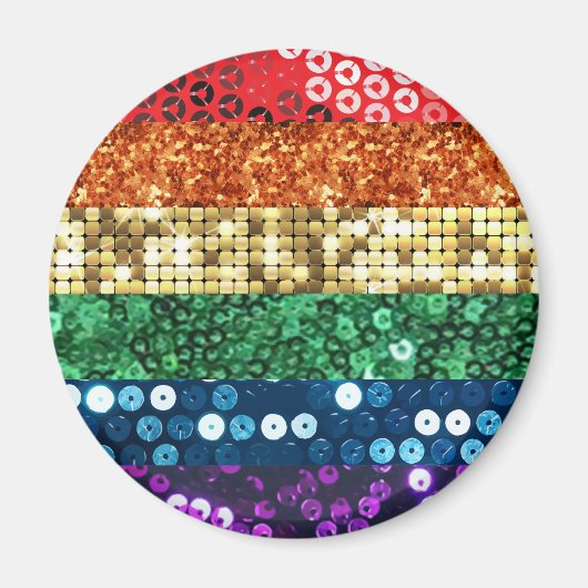 vlag van sequin pride magneet (Voorkant)