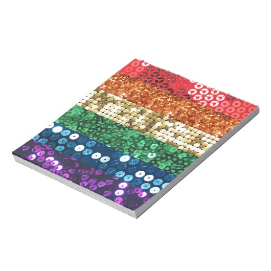 vlag van sequin pride notitieblok (Linkerzijde)