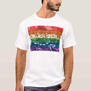 vlag van sequin pride t-shirt