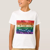 vlag van sequin pride t-shirt (Voorkant)
