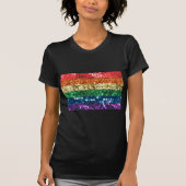 vlag van sequin pride t-shirt (Voorkant)