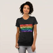vlag van sequin pride t-shirt (Voorkant volledig)
