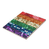 vlag van sequin pride tegeltje (Zijkant)