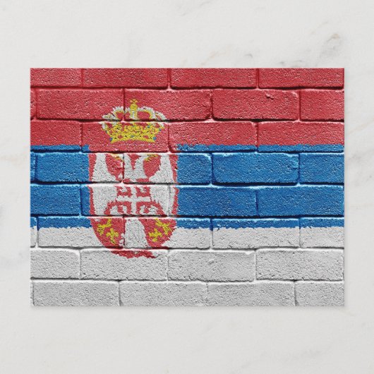 Vlag van Servië Briefkaart (Voorkant)