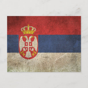 vlag van Servië Briefkaart