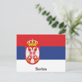 Vlag van Servië Briefkaart (Staand voorkant)