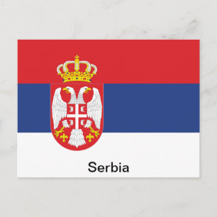 Vlag van Servië Briefkaart