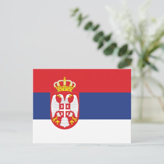 Vlag van Servië Briefkaart (Staand voorkant)