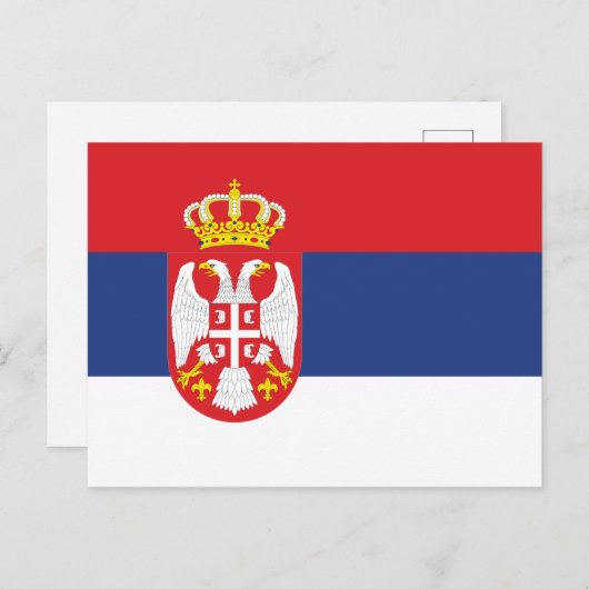 Vlag van Servië Briefkaart (Voorkant / Achterkant)