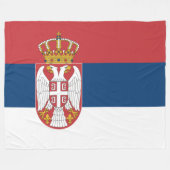 Vlag van Servië Fleece Deken (Voorkant (Horizontaal))