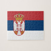 Vlag van Servië Foto Puzzle Legpuzzel (Horizontaal)