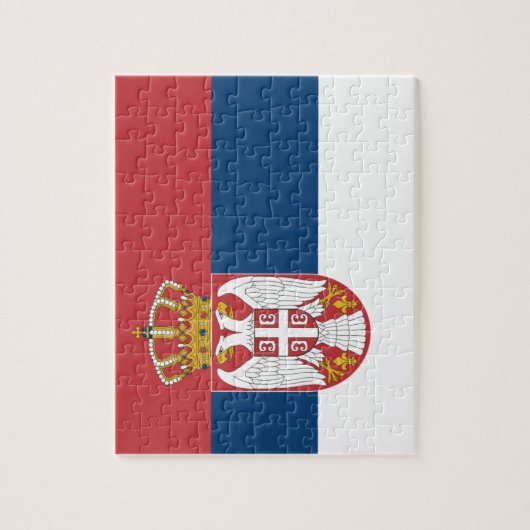 Vlag van Servië Foto Puzzle Legpuzzel (Verticaal)