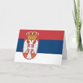 Vlag van Servië Kaart (Voorkant)