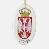 Vlag van Servië Keramisch Ornament (Rechts)