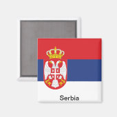 Vlag van Servië Magneet (Voorkant / Achterkant)
