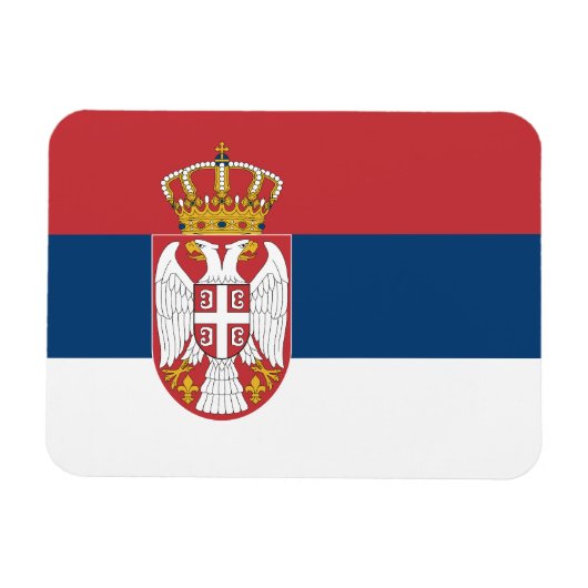 Vlag van Servië Magneet (Horizontaal)