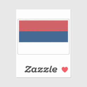 Vlag van Servië op maat gesneden Sticker