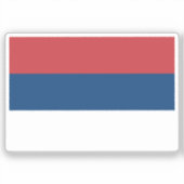 Vlag van Servië op maat gesneden Sticker (Voorkant)