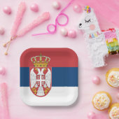 Vlag van Servië Papieren Bordje (Feest)