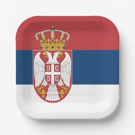 Vlag van Servië Papieren Bordje (Voorkant)