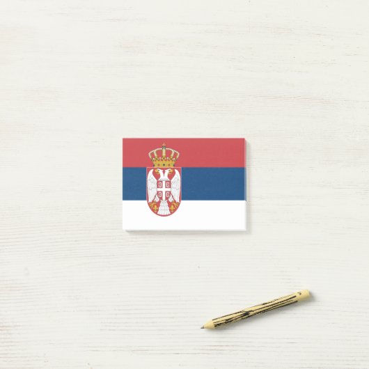 Vlag van Servië-Post-it® notes (Op bureau)