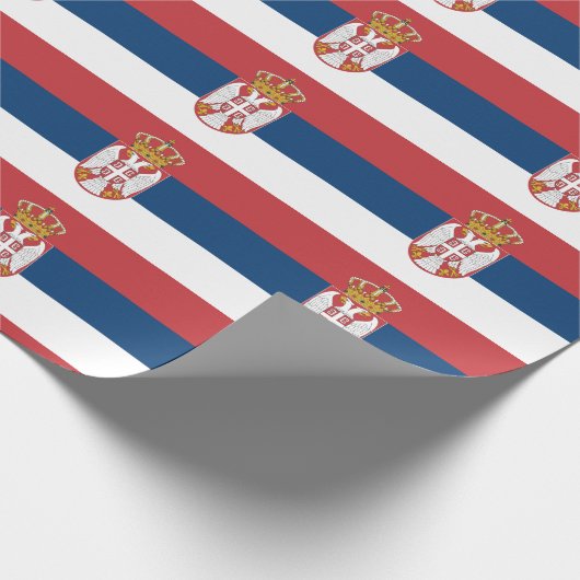 Vlag van Servië-rappelpapier Cadeaupapier (Hoek)
