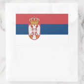 Vlag van Servië Rechthoekige Sticker (Tas)