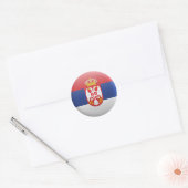 Vlag van Servië Ronde Sticker (Envelop)