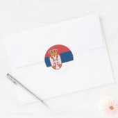 Vlag van Servië Ronde Sticker (Envelop)