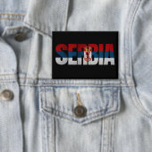 Vlag van Servië / Servische Vlag Button (Insitu)
