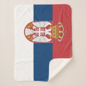 Vlag van Servië Sherpa Deken (Voorkant)