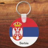 Vlag van Servië Sleutelhanger (Voorkant)