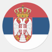 Vlag van Servië Sticker (Voorkant)