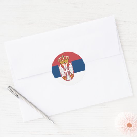 Vlag van Servië Sticker (Envelop)