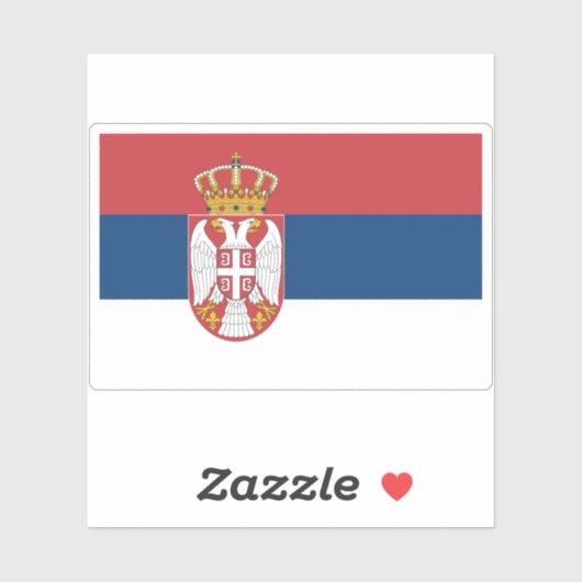 Vlag van Servië Sticker (Vel)