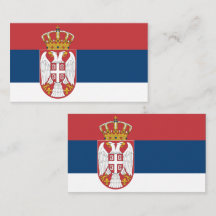 Vlag van Servië-Visitekaartje