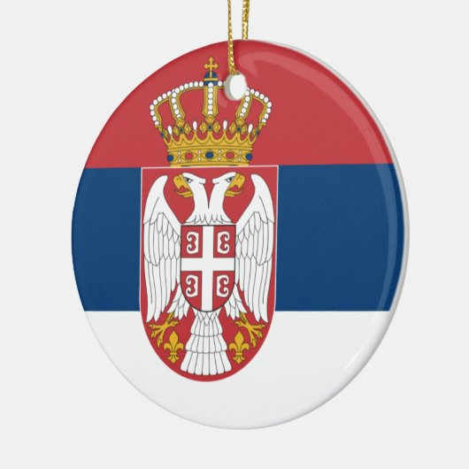 Vlag van Servische sieraad Keramisch Ornament (Links)