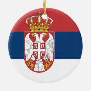 Vlag van Servische sieraad Keramisch Ornament