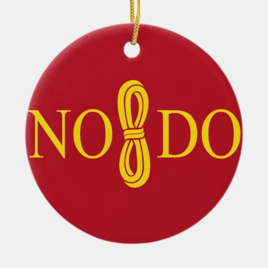 Vlag van Sevilla (Spanje) Keramisch Ornament (Voorkant)