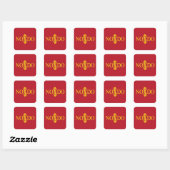 Vlag van Sevilla, Spanje Vierkante Sticker (Vel)