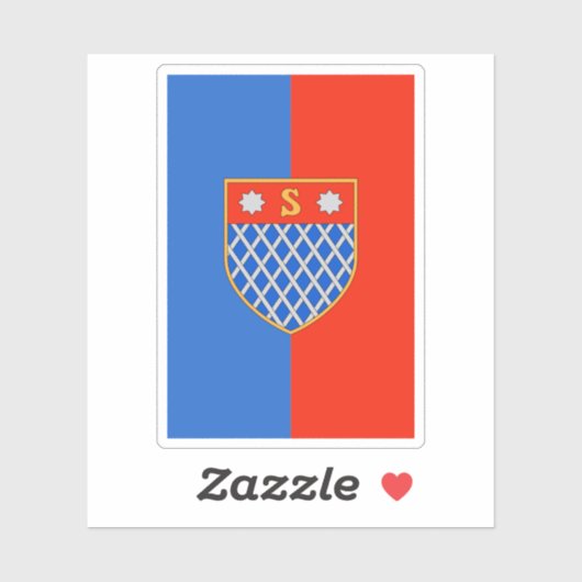 Vlag van Shkodër, Albanië Sticker (Vel)