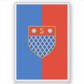 Vlag van Shkodër, Albanië Sticker (Voorkant)