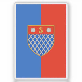Vlag van Shkodër, Albanië Sticker