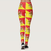 Vlag van Sicilië All-Over Print Trinacria Leggings (Achterkant)
