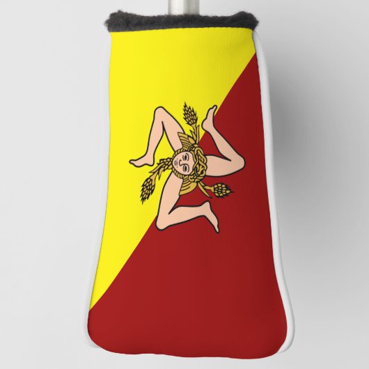 Vlag van Sicilië (Italië) Golfheadcover (Draai 90)